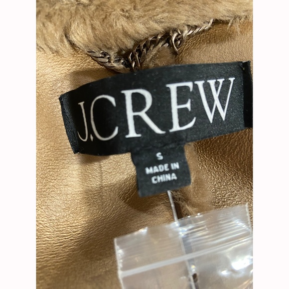 NWT Woman’s J Crew Faux Fur Teddy Bear Brown Pea Coat, Size Small - Picture 6 of 9